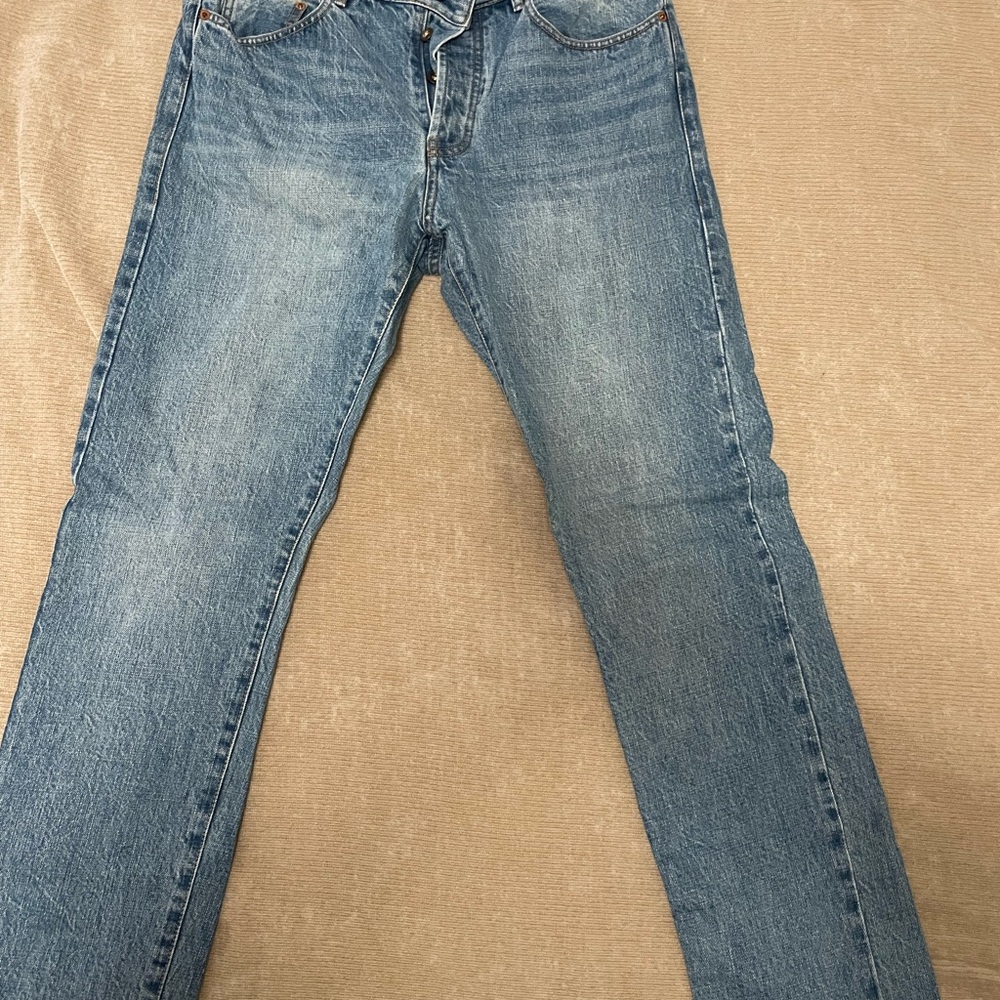 Taylor Stitch Men's  Selvedge Light Wash Straight Fit Denim